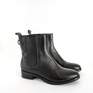 Cole Haan Nike Air Evan Short Black Leather Boots